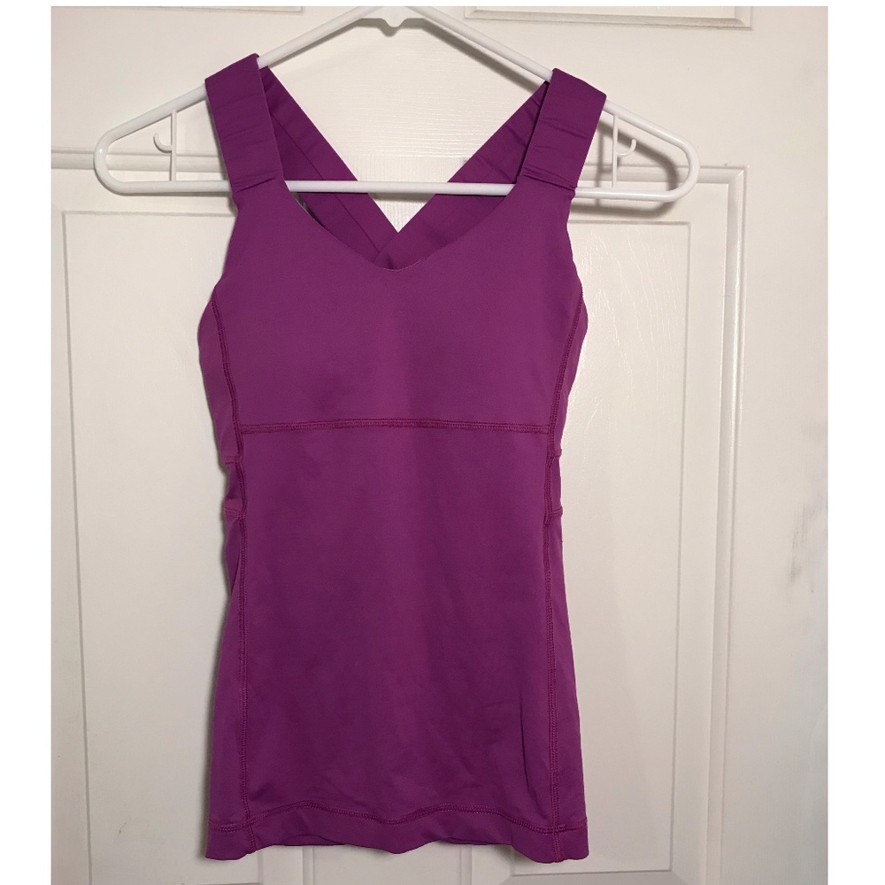 Lululemon Fuschia Crossback Sports Workout Top | 4
